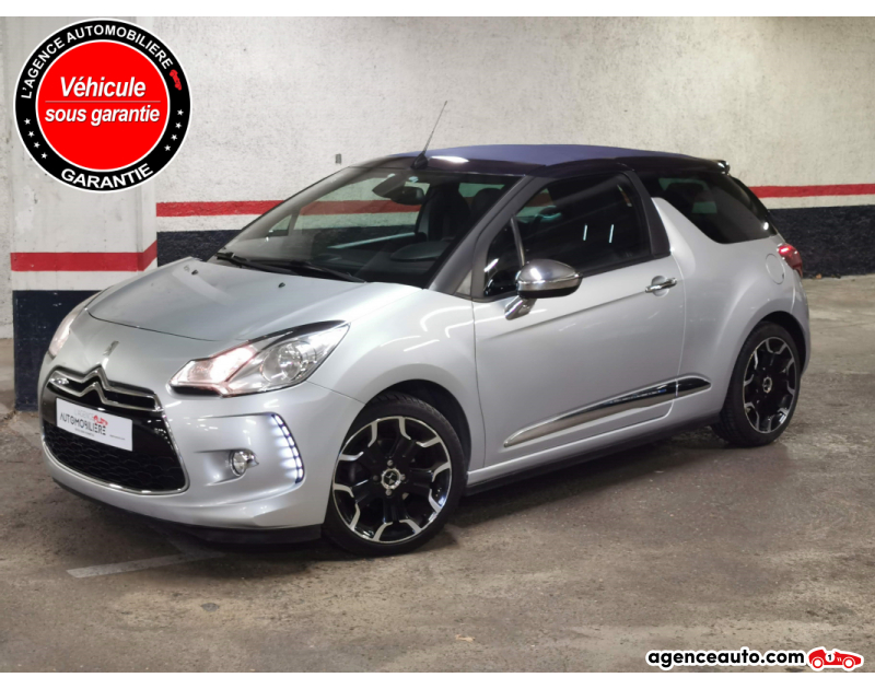 Achat voiture occasion, Auto occasion pas cher | Agence Auto Citroen DS3 Cabriolet VTi 120 So Chic Cuir 1ère Main Gris Année 2013 Automatique Essence